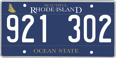 RI license plate 921302