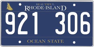 RI license plate 921306