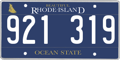 RI license plate 921319