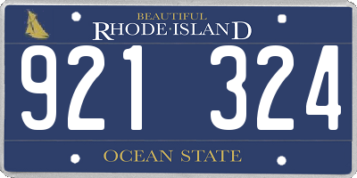 RI license plate 921324