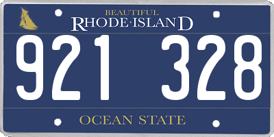 RI license plate 921328