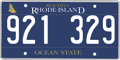 RI license plate 921329