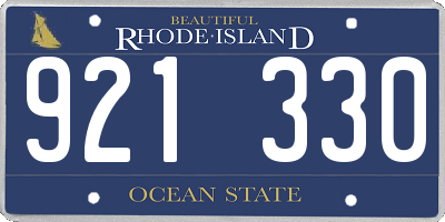 RI license plate 921330