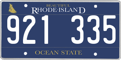 RI license plate 921335