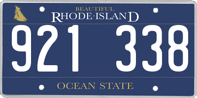 RI license plate 921338