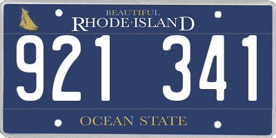 RI license plate 921341