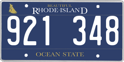 RI license plate 921348