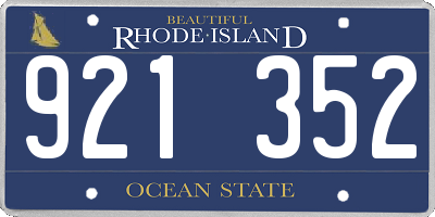 RI license plate 921352