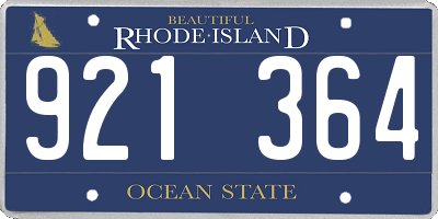 RI license plate 921364