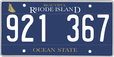 RI license plate 921367