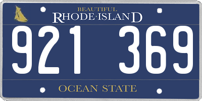 RI license plate 921369