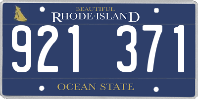 RI license plate 921371