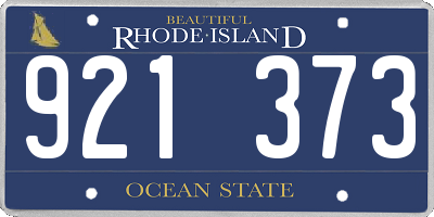 RI license plate 921373