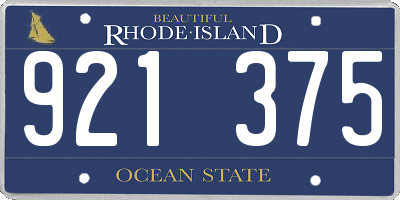 RI license plate 921375