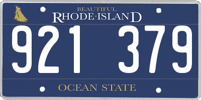 RI license plate 921379