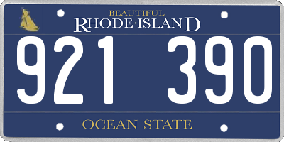 RI license plate 921390