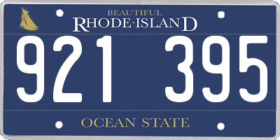RI license plate 921395