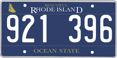 RI license plate 921396