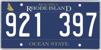 RI license plate 921397