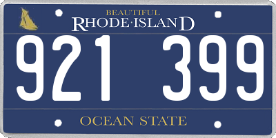 RI license plate 921399
