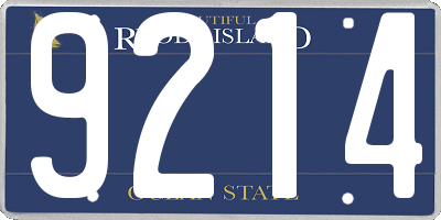 RI license plate 9214