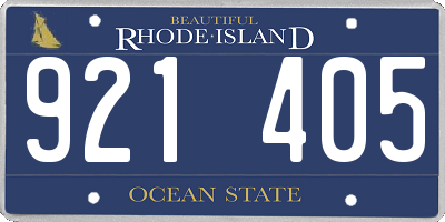 RI license plate 921405