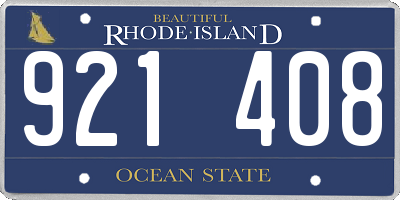 RI license plate 921408