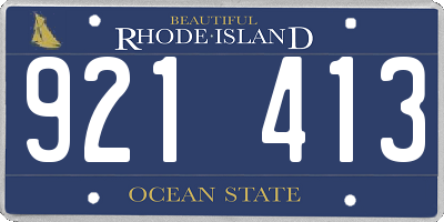 RI license plate 921413