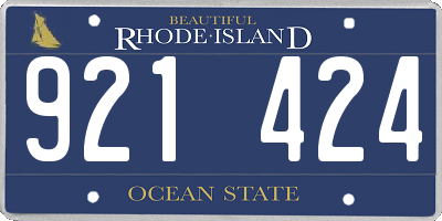 RI license plate 921424