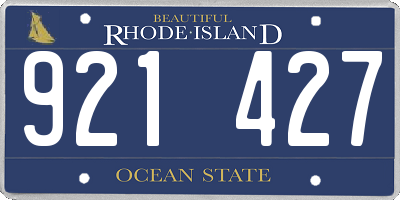 RI license plate 921427