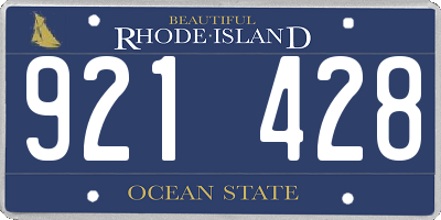 RI license plate 921428