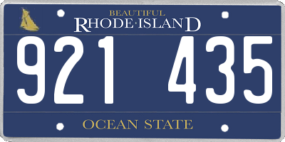 RI license plate 921435
