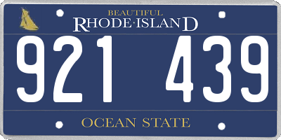 RI license plate 921439