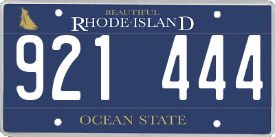 RI license plate 921444