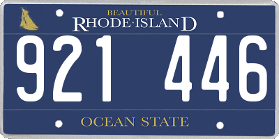 RI license plate 921446