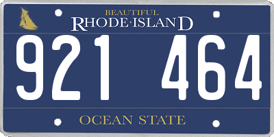 RI license plate 921464