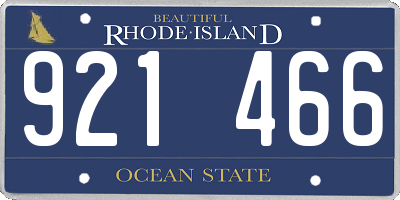 RI license plate 921466