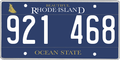 RI license plate 921468