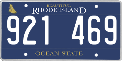RI license plate 921469