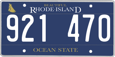 RI license plate 921470