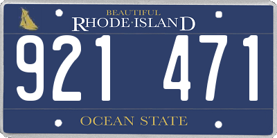 RI license plate 921471