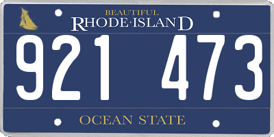 RI license plate 921473