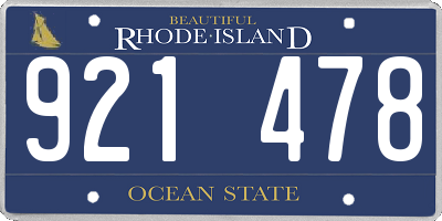 RI license plate 921478
