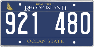 RI license plate 921480
