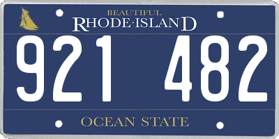 RI license plate 921482