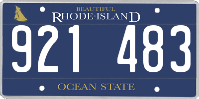RI license plate 921483