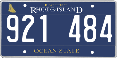 RI license plate 921484