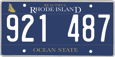 RI license plate 921487