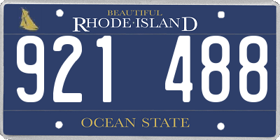 RI license plate 921488
