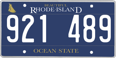 RI license plate 921489